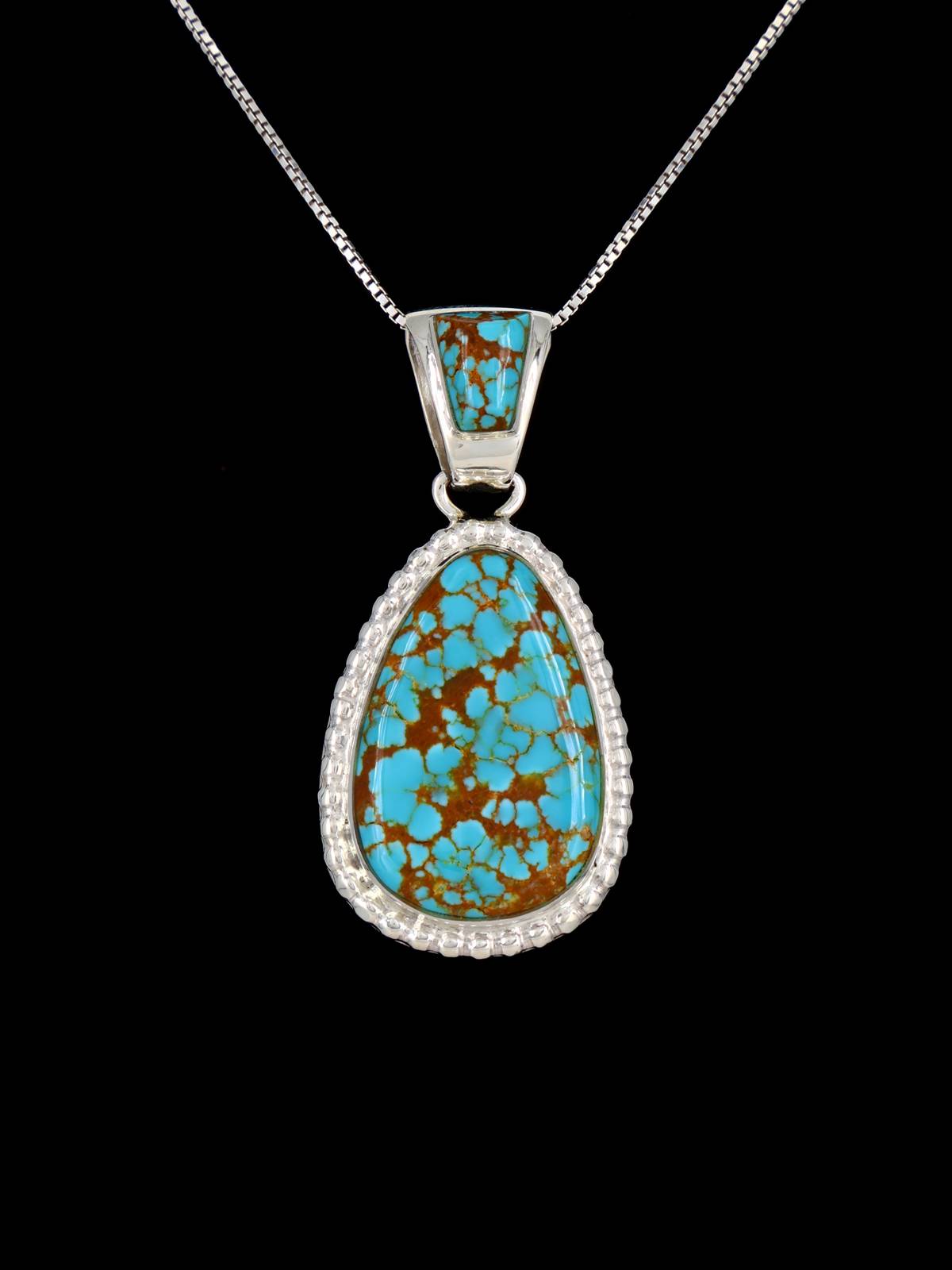 #8 Turquoise Navajo Sterling Silver Pendant
