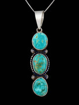 Native American Sterling Silver Armenian Turquoise Pendant