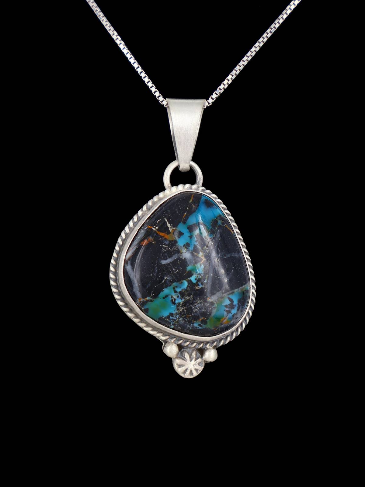 Native American Jewelry Blue Moon Turquoise Pendant