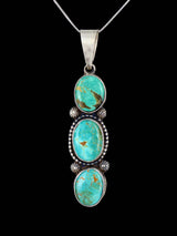 Native American Sterling Silver Armenian Turquoise Pendant