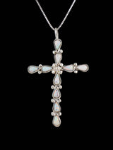 Pendentif collier croix Zuni en argent sterling