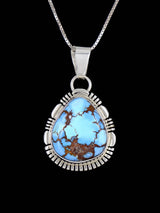 Pendentif en argent sterling Navajo turquoise naturel Golden Hill