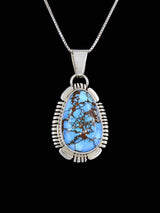 Pendentif en argent sterling Navajo turquoise naturel Golden Hill