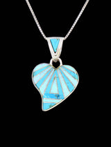 Pendentif amérindien en plumes d'incrustation de lapis et d'opalite