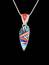 Native American Multi Stone Inlay Pendant