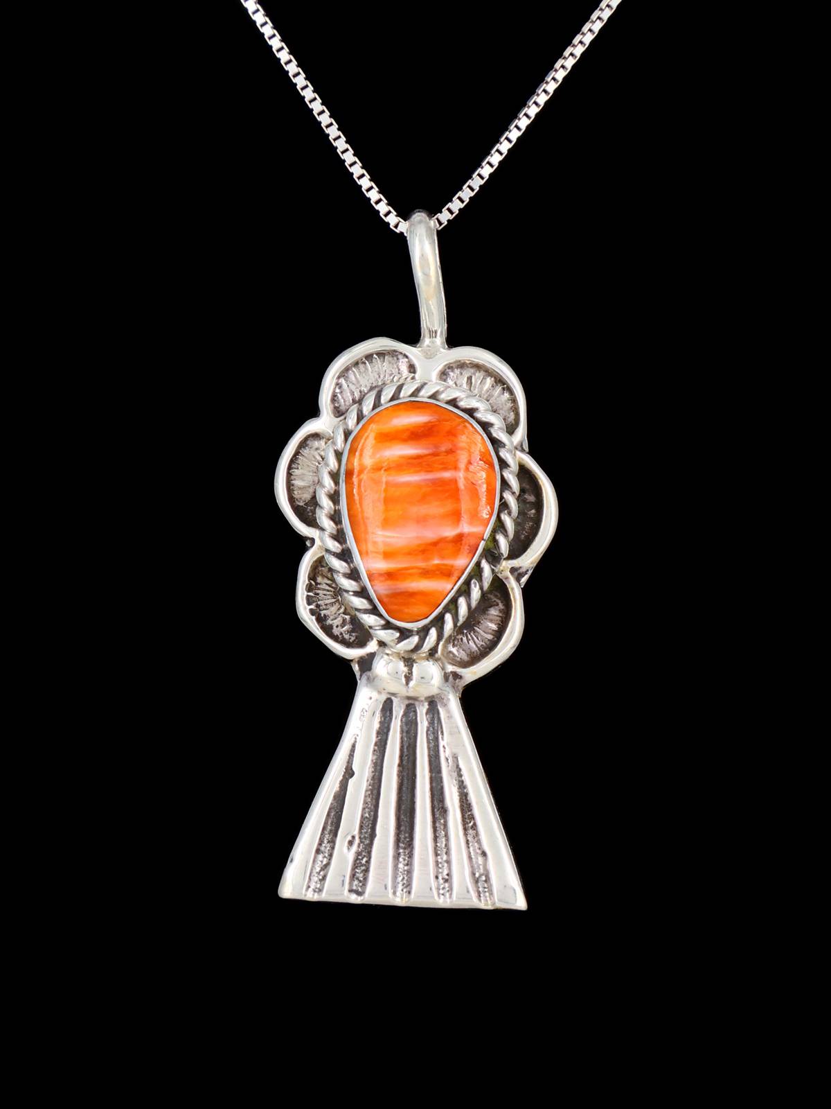 Navajo Sterling Silver Spiny Oyster Pendant