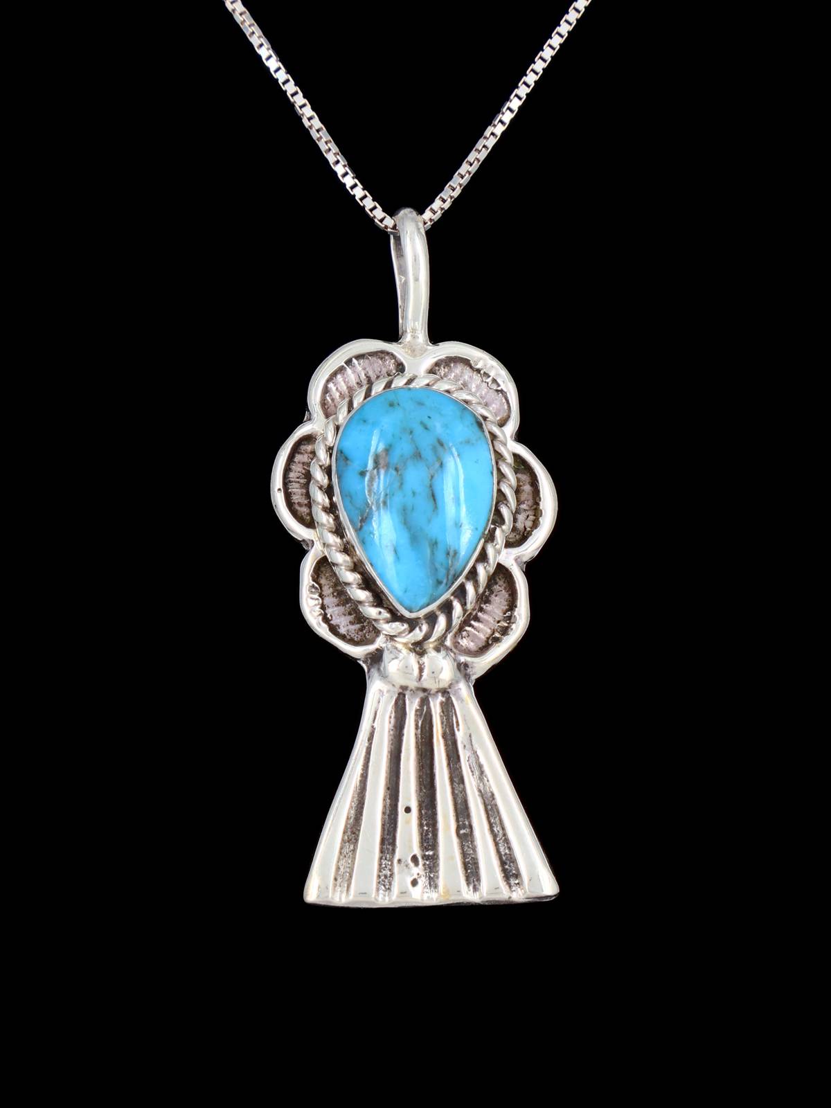 Turquoise Navajo Sterling Silver Pendant