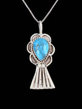 Turquoise Navajo Sterling Silver Pendant