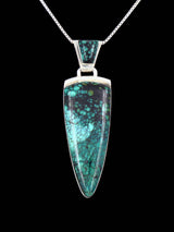 Native American Sterling Silver Cloud Mountain Turquoise Pendant