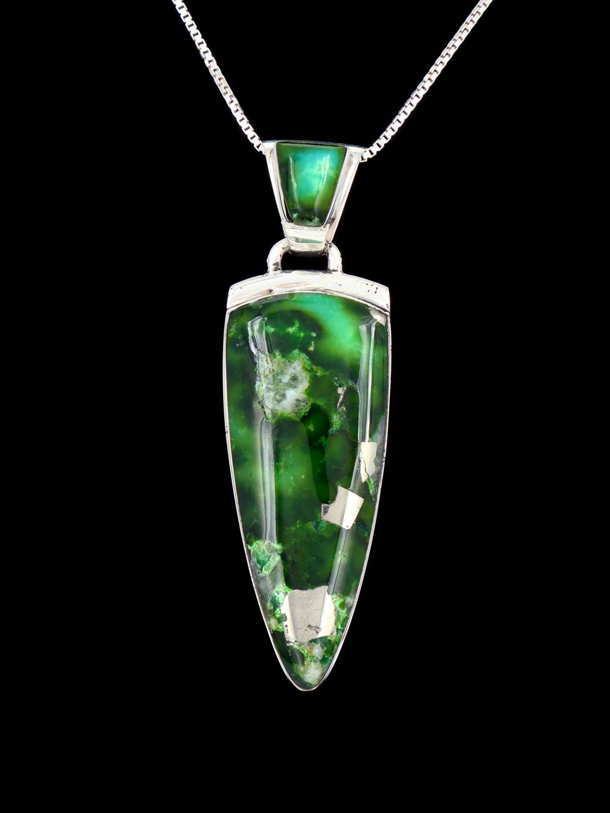 Native American Sterling Silver Sonoran Mountain Turquoise Pendant