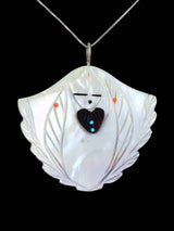 Zuni Reversible Mother of Pearl Maiden Fetish Pendant