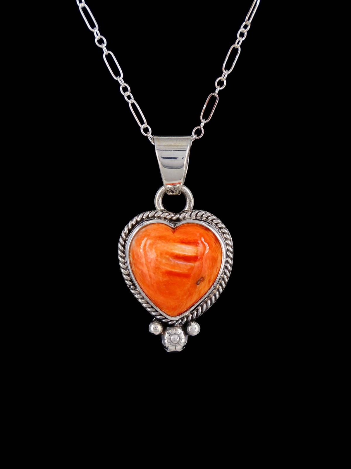Native American Jewelry Spiny Oyster Heart Pendant
