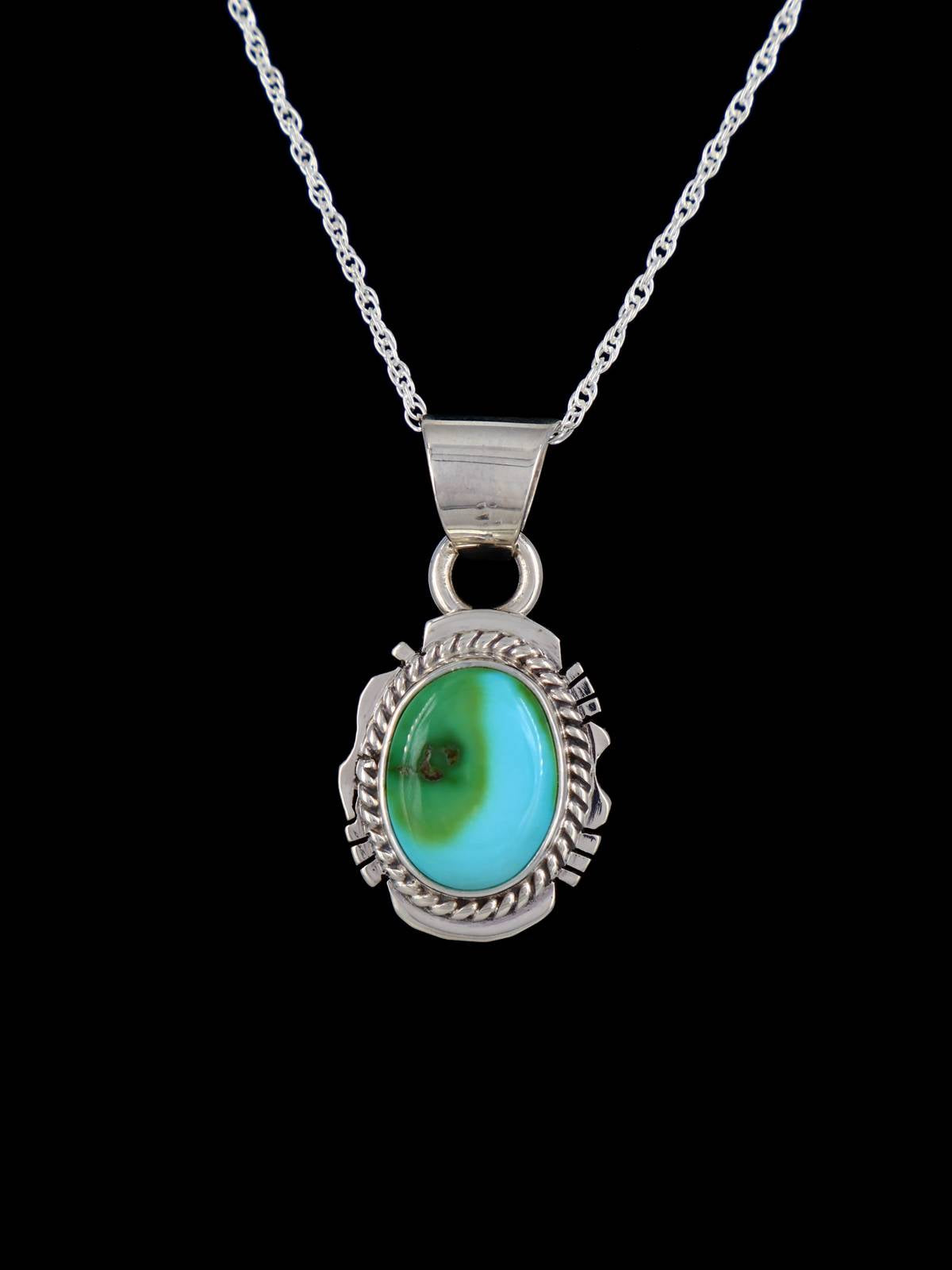 Joyería nativa americana Kingman colgante turquesa