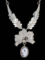 Native American Jewelry White Buffalo Sculpted Necklace