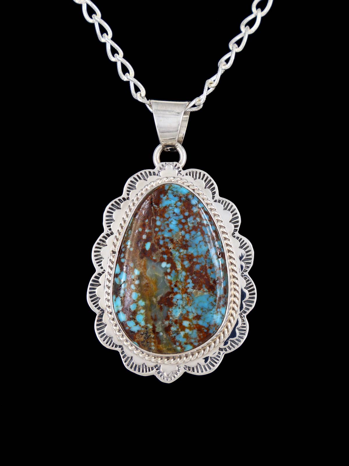 Joyería nativa americana Kingman colgante turquesa