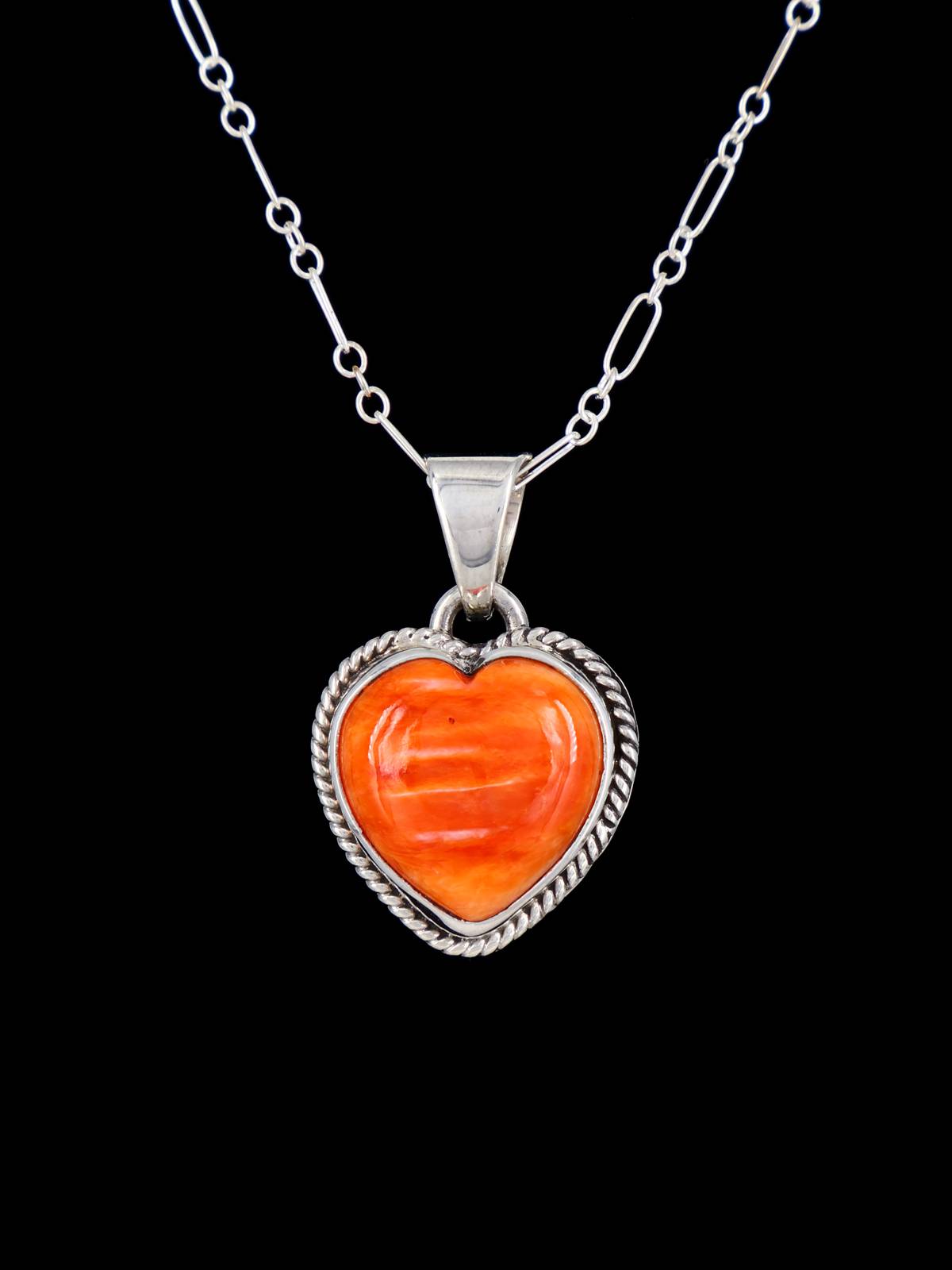 Native American Jewelry Spiny Oyster Heart Pendant