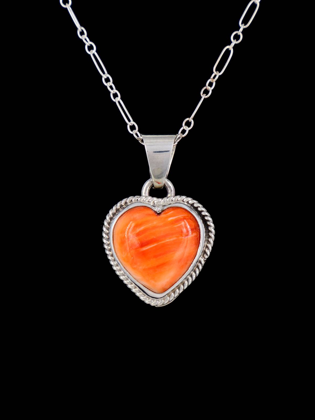 Native American Jewelry Spiny Oyster Heart Pendant