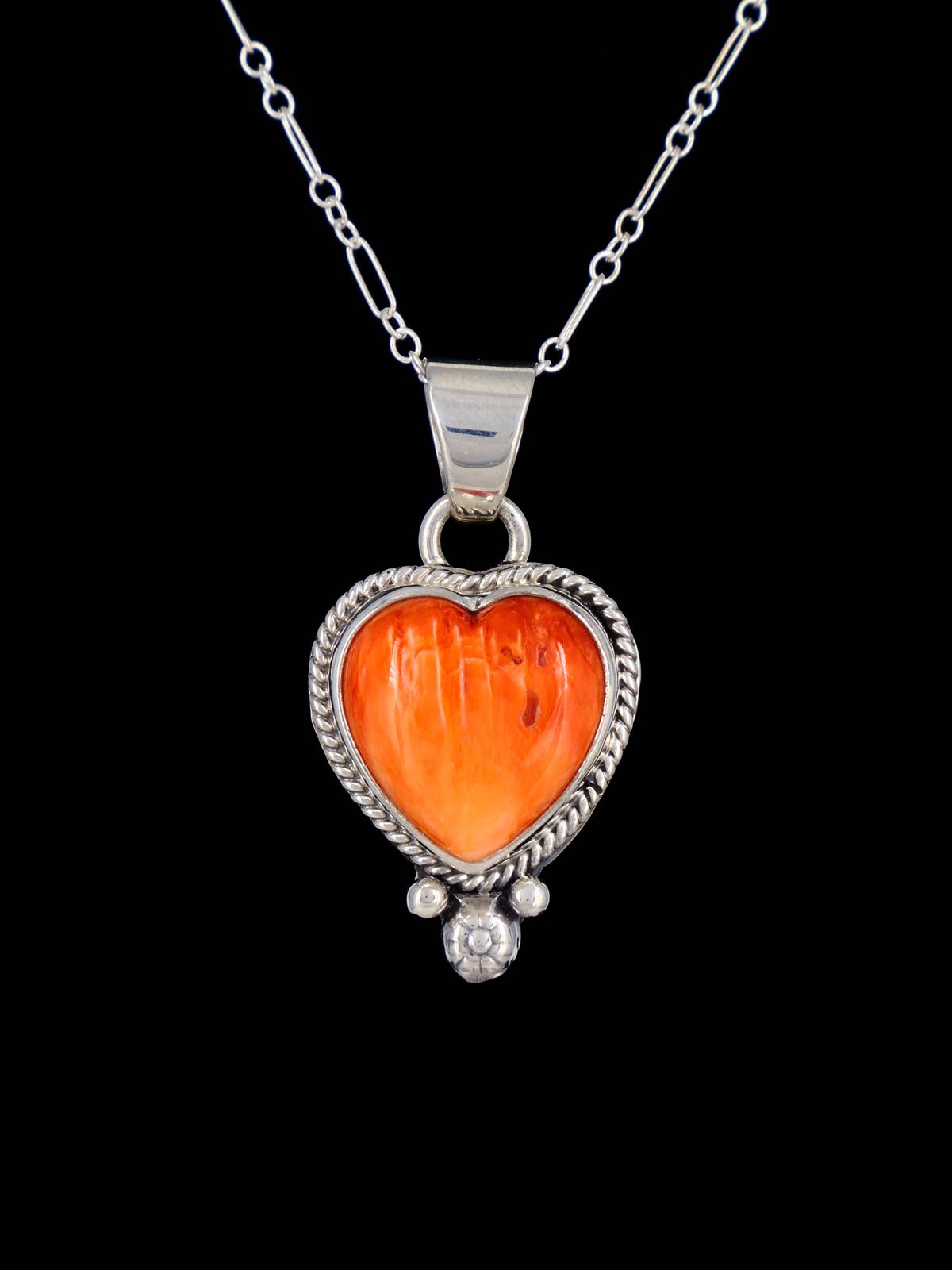 Native American Jewelry Spiny Oyster Heart Pendant
