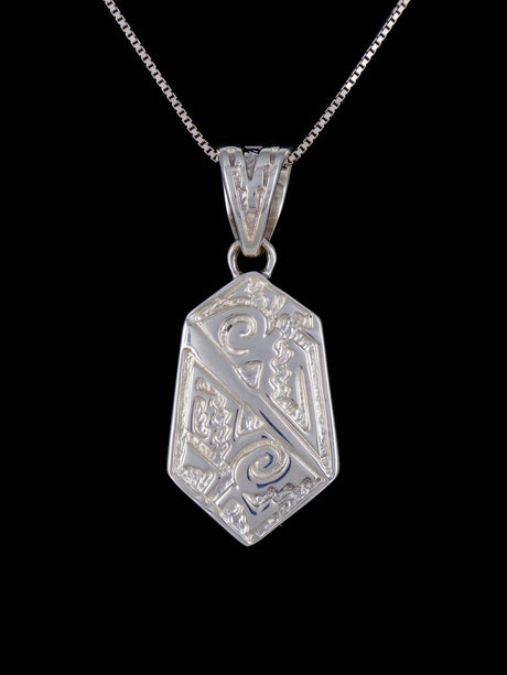 Navajo Sterling Silver Reversible Multistone Inlay Pendant