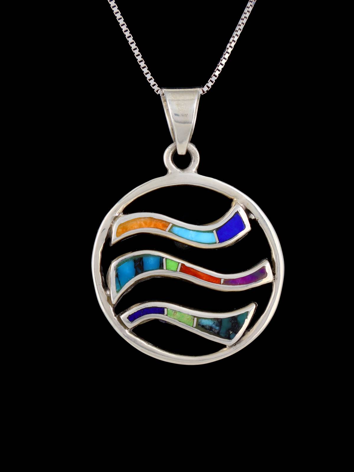 Pendentif cactus incrusté de pavés turquoise amérindiens