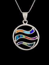 Pendentif cactus incrusté de pavés turquoise amérindiens
