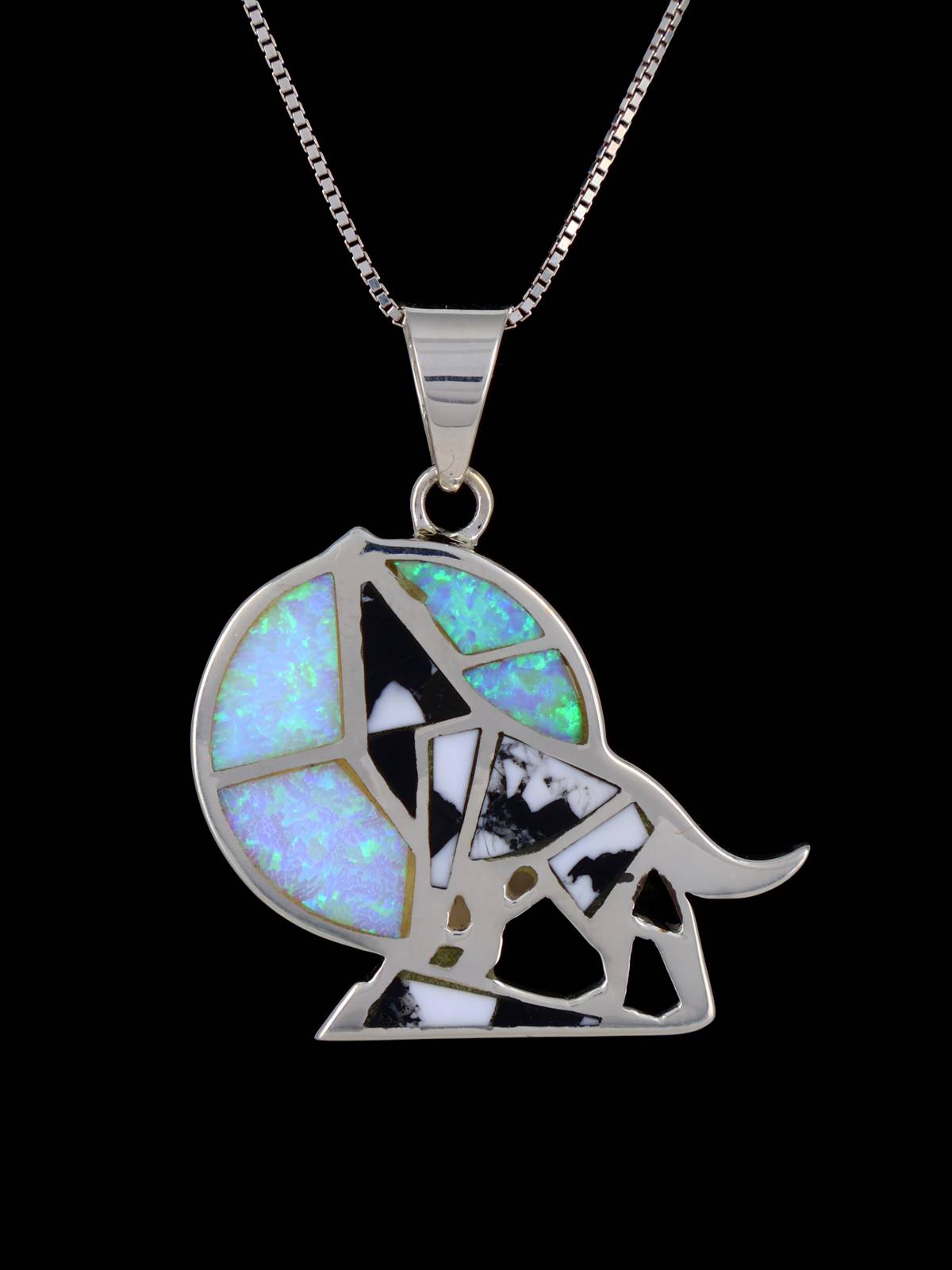 Pendentif cactus incrusté de pavés turquoise amérindiens