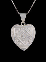 Native American Wooden Inlay Reversible Heart Pendant
