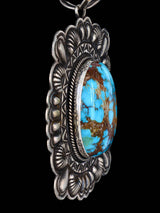Native American Sterling Silver Hidden Valley Turquoise Pendant