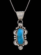 Bijoux amérindiens Pendentif Kingman Turquoise