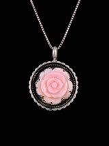 Pendentif conque rose Navajo en argent sterling