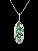 Native American Jewelry Carico Lake Turquoise Eagle Inlay Pendant