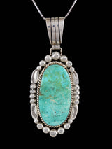 Native American Sterling Silver Turquoise Pendant