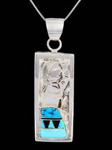 Pendentif en argent sterling avec superposition de chevaux Navajo
