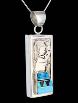 Pendentif en argent sterling avec superposition de chevaux Navajo
