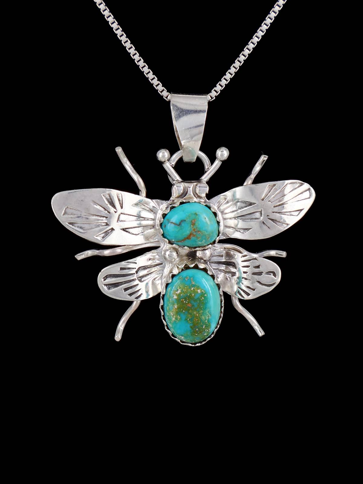 Collar Navajo Colgante Superpuesto Thunderbird Turquesa