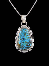 Joyería nativa americana Kingman colgante de plata de ley turquesa