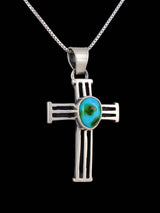 Collar Navajo Colgante Cruz Turquesa Oro Sonorense