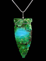 Navajo Sterling Silver Turquoise Arrowhead Pendant