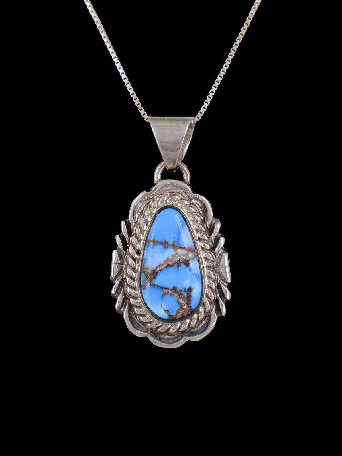 Bijoux amérindiens Pendentif turquoise Golden Hill