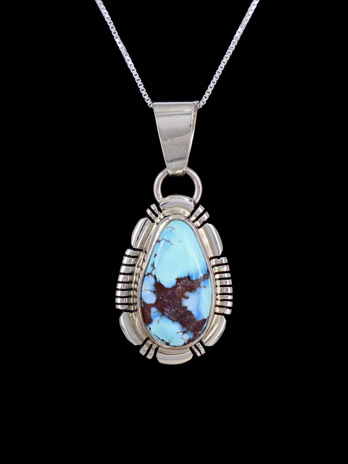 Bijoux amérindiens Pendentif turquoise Golden Hill