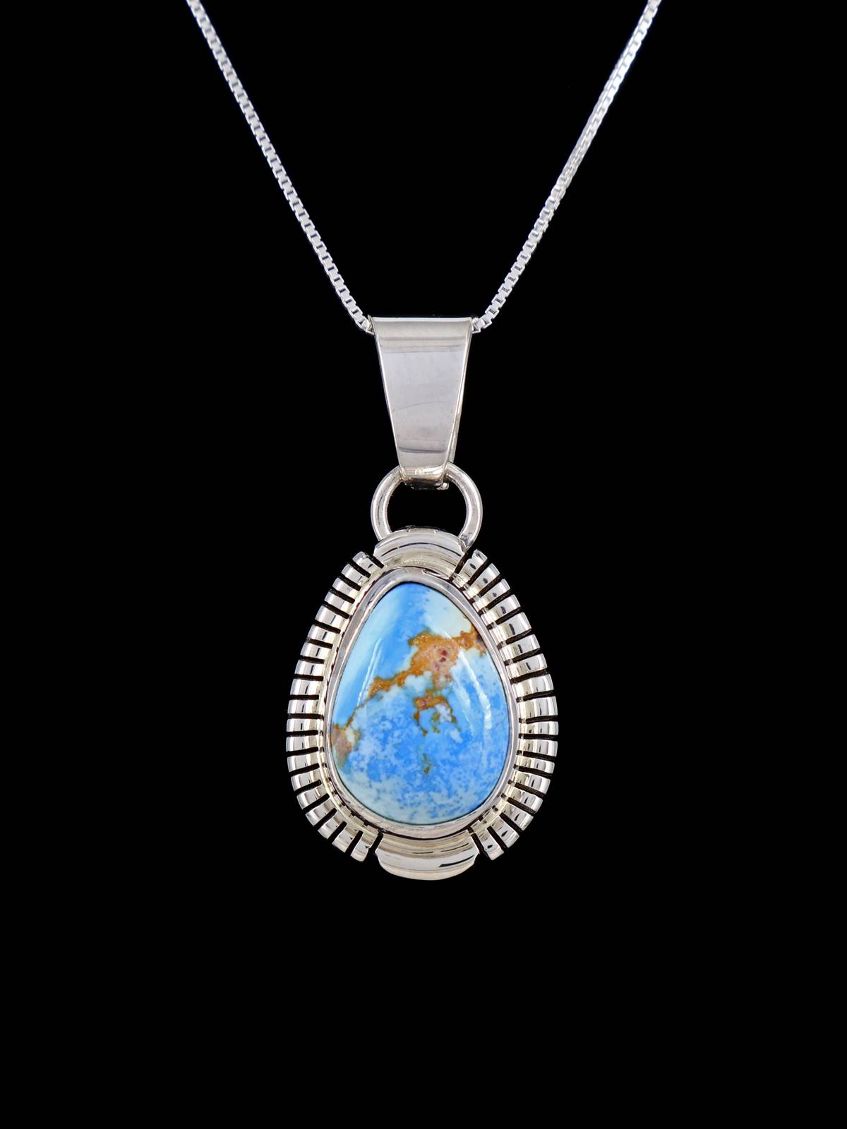 Native American Jewelry Golden Hill Turquoise Pendant