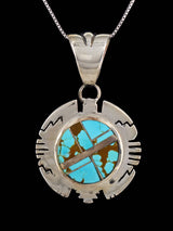 Colgante de cruz con incrustaciones de piedras múltiples Navajo