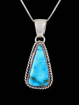 Native American Sterling Silver Turquoise Pendant