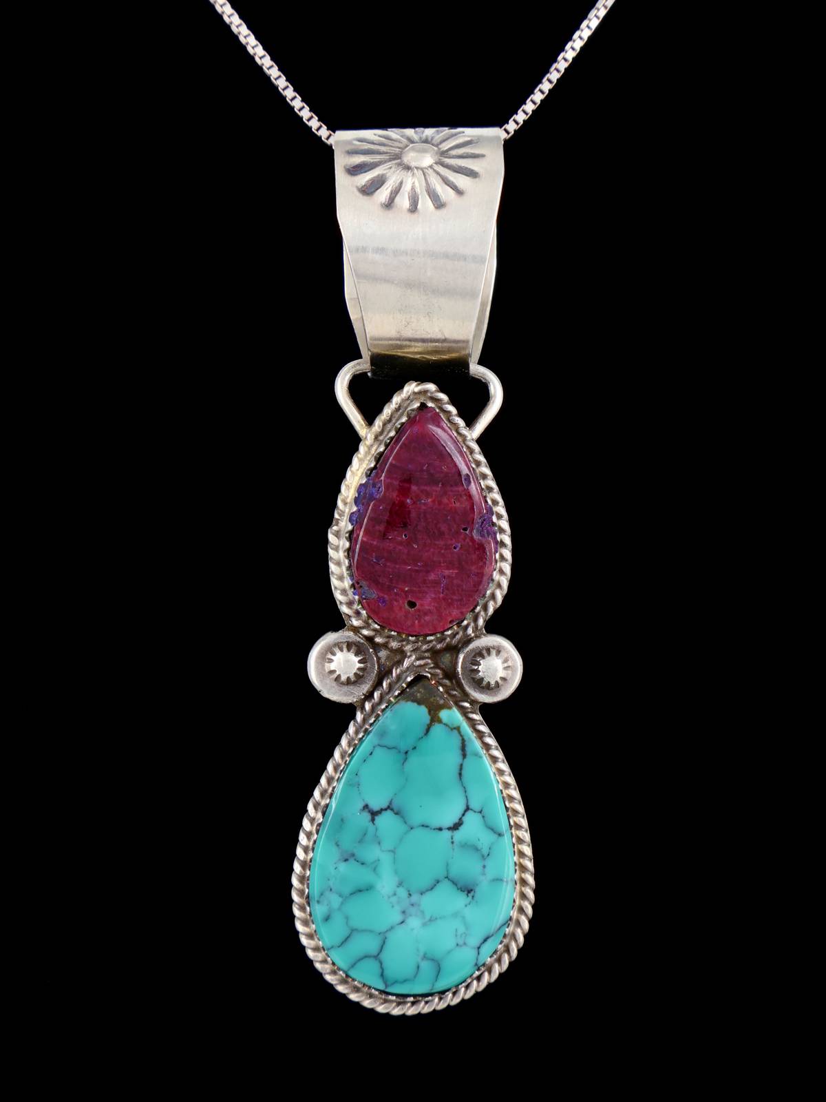 Joyería nativa americana Kingman colgante turquesa