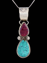 Joyería nativa americana Kingman colgante turquesa