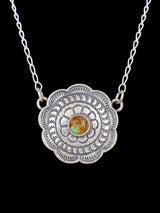Collier à maillons turquoise en argent sterling Navajo
