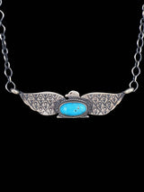 Navajo Sky Horse Turquoise Coeur Lien Chaîne Collier
