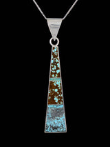 Navajo Turquoise Sterling Silver Inlay Pendant