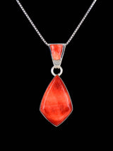 Native American Sterling Silver Spiny Oyster Pendant