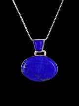 Native American Sterling Silver Lapis Pendant